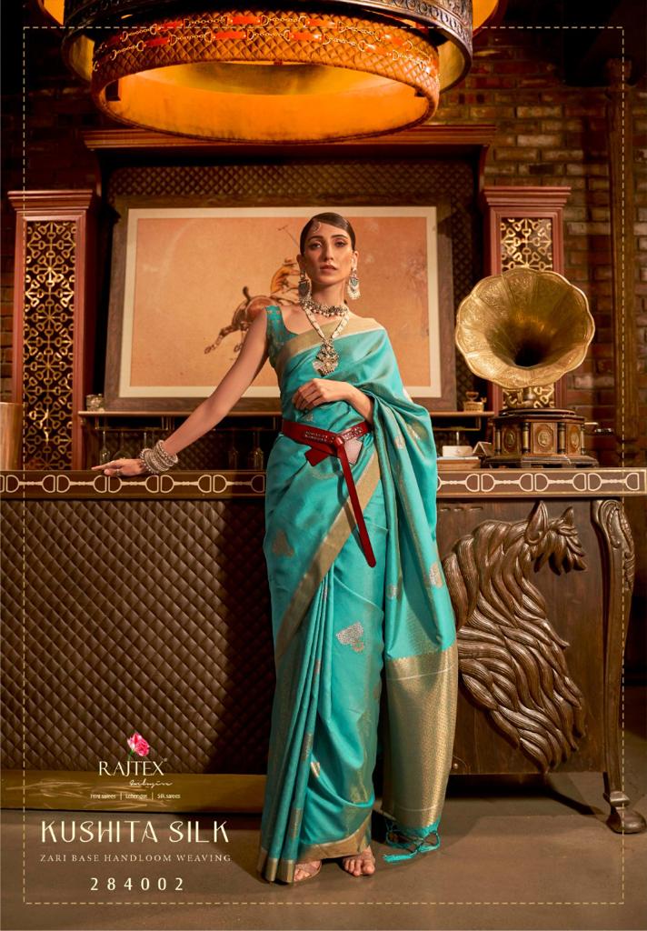 Rajtex Kushita Silk Heavy Wedding Wear Fancy Latest Saree Collection